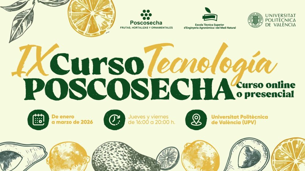  IX Curso Tecnología Poscosecha (de enero a marzo de 2026)  ABIERTAS LAS INSCRIPCIONES